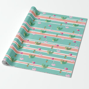 Tropical Flamingo Gift Wrapping Paper