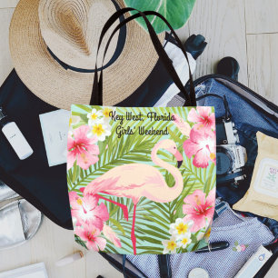 Tropical Flamingo Girls Weekend Location Tote Bag
