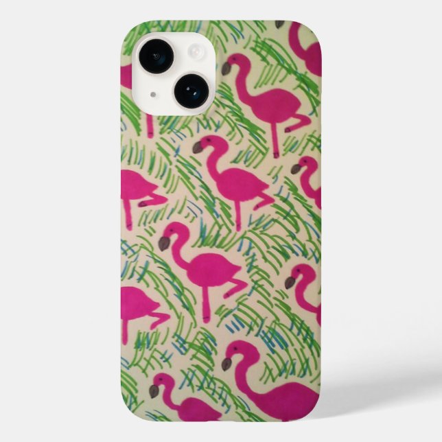 Tropical Flamingo iPhone Case (Back)