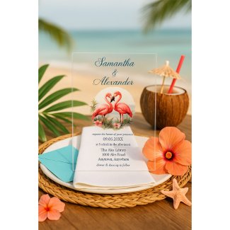 Tropical Flamingo Love Wedding