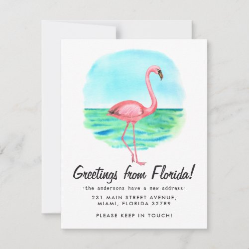 Tropical Flamingo Moved New Address Florida Moving Announcement