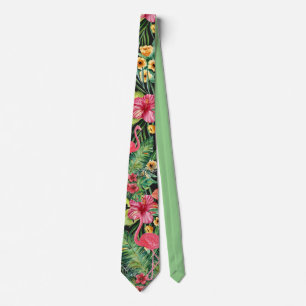 Tropical Flamingo Neck Tie
