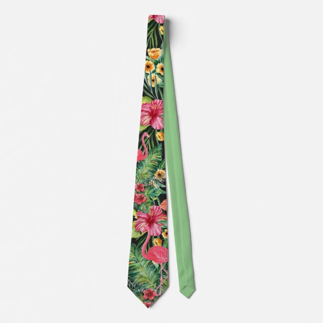 Tropical Flamingo Neck Tie (Front)