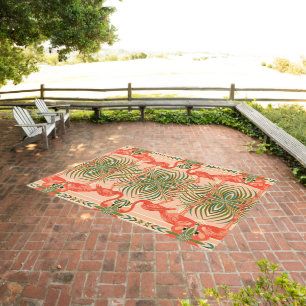 Tropical Flamingo Outdoor Rug