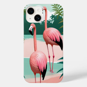 Tropical Flamingo Paradise Case-Mate iPhone 14 Case