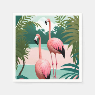 Tropical Flamingo Paradise Napkins