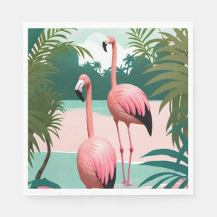 Tropical Flamingo Paradise Napkins