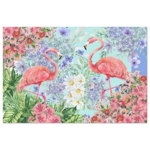Tropical Flamingo Paradise Tissue Paper