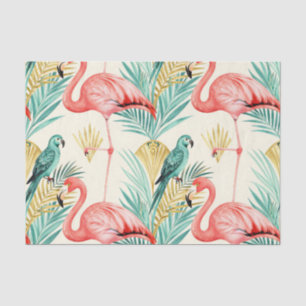 Tropical Flamingo Parrot Jungle Tissue Paper