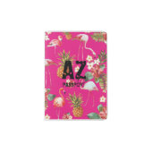 Tropical Flamingo Passport Holder (Front)