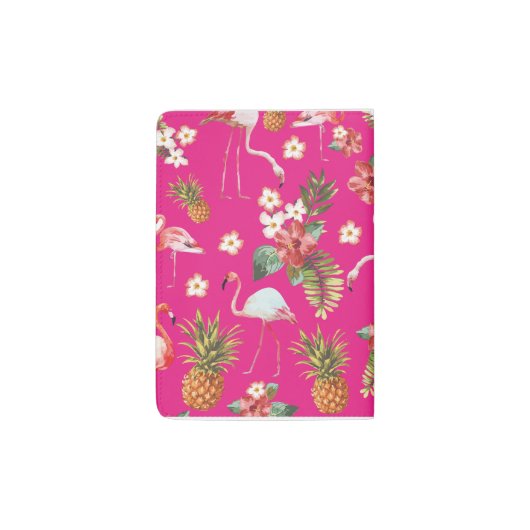 Tropical Flamingo Passport Holder (Back)