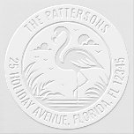 Tropical Flamingo Personalized Return Address Embosser<br><div class="desc">Tropical Flamingo Personalized Return Address Embossers features a tropical flamingo surrounded with your personalized name and return address on the outside. Perfect for weddings,  Christmas,  birthdays and celebrations. Designed by ©2024 Evco Studio www.zazzle.com/store/evcostudio</div>