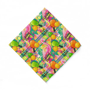 Tropical Flamingo Pickleball Bandana