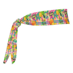 Tropical Flamingo Pickleball Tie Headband