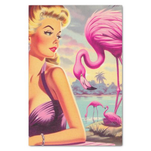 Tropical Flamingo Pin_up Tissue Paper