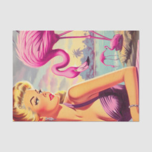 Tropical Flamingo Pin-up Tissue Paper