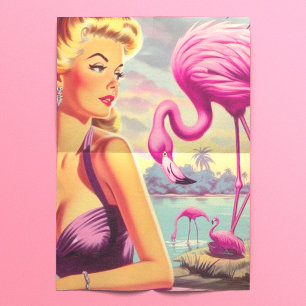 Tropical Flamingo Pin-up Tissue Paper