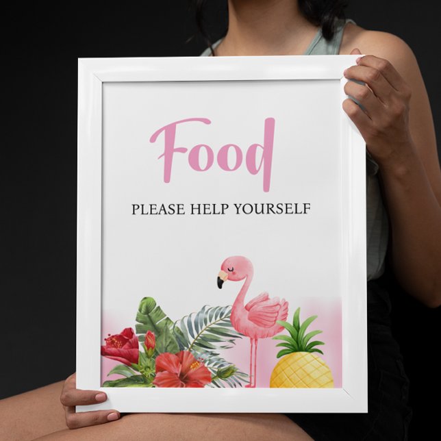 Tropical Flamingo Pink Food Sign (Creator Uploaded)