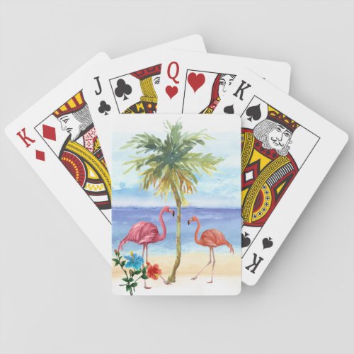 Tropical Flamingo Playing Cards