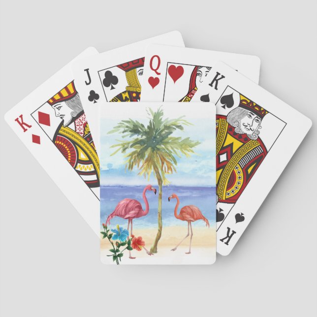 Tropical Flamingo Playing Cards (Back)