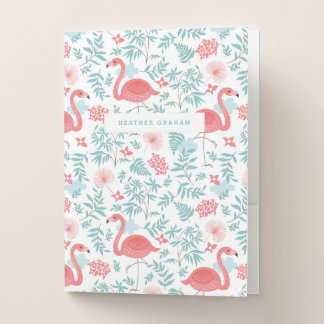 Tropical Flamingo Pocket Folder