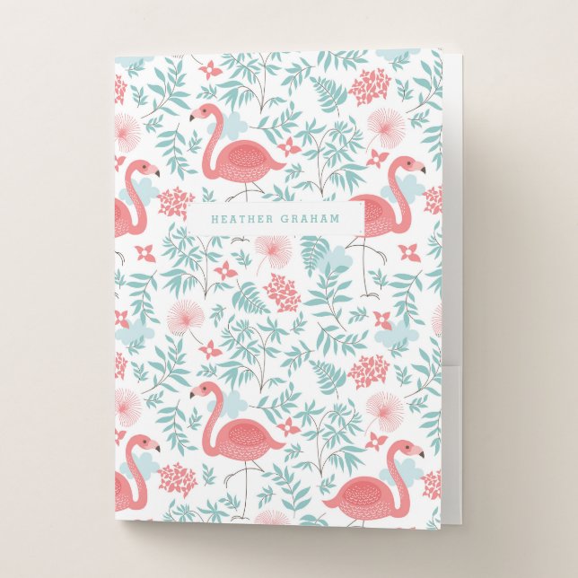 Tropical Flamingo Pocket Folder (Front)
