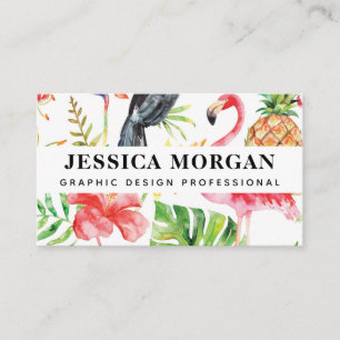 Tropical Flamingo Professional Business Cards
