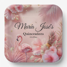 Tropical Flamingo Quinceañera, custom