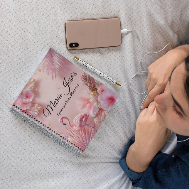 Tropical Flamingo Quinceañera, custom Planner (Creator Uploaded)