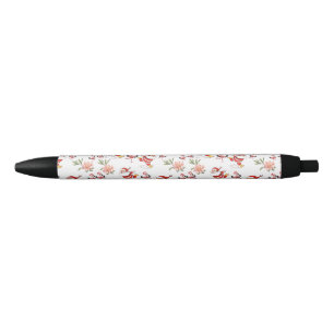 Tropical Flamingo Santa Christmas Pattern green Pen