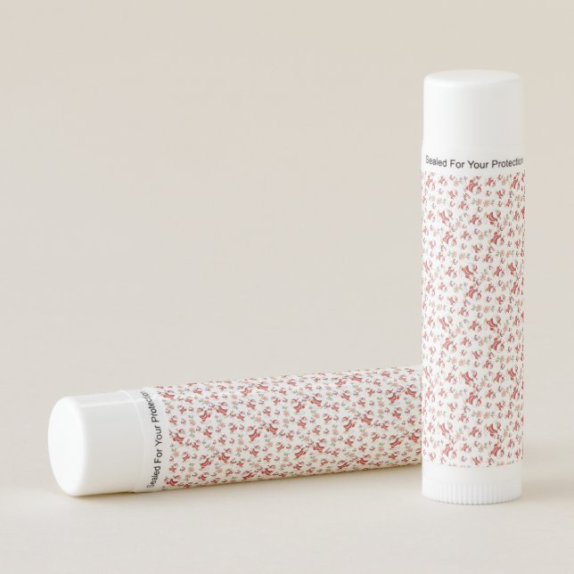 Tropical Flamingo Santa Christmas Pattern Lip Balm (Front)