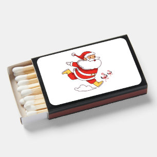 Tropical Flamingo Santa Christmas Pattern Matchboxes