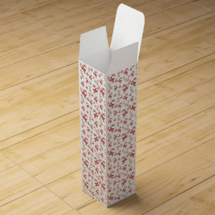 Tropical Flamingo Santa Christmas Pattern Wine Box