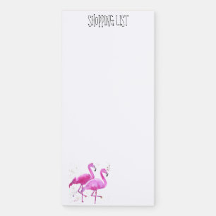 Tropical Flamingo Shopping List Magnetic Notepad