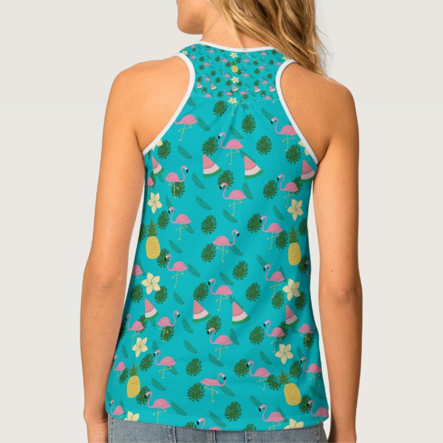 Tropical flamingo tank top (Back)
