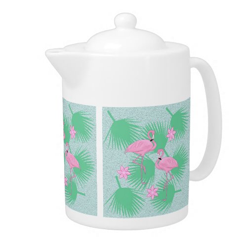 tropical flamingo teapot