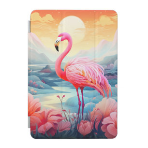 Tropical Flamingo with Flowers iPad Mini Cover