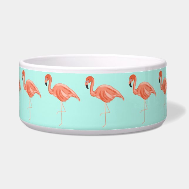 Tropical Flamingos Bowl (Front)