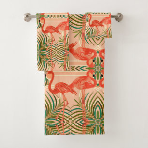 Tropical Flamingos Towel Set
