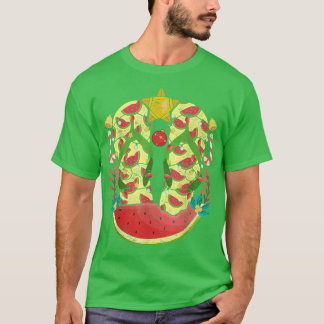 Tropical Flip Flops Watermelon Xmas Lights Christm T-Shirt