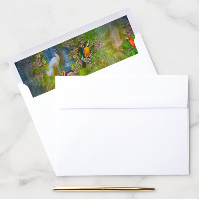 Tropical Flora Paradise at the jungle Envelope Liner (Desk)