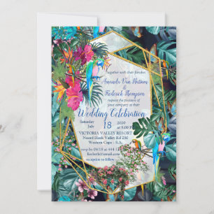 Tropical Flora Paradise & Birds Invitation