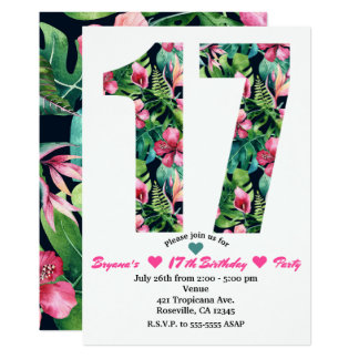 17Th Birthday Party Invitations 1