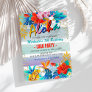 Tropical Floral Aloha Luau Birthday Party Invitation
