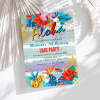 Tropical Floral Aloha Luau Birthday Party