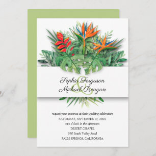 Tropical Floral and Foliage Botanical Wedding