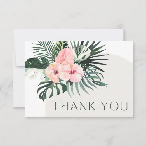 Tropical Floral Arch Thank You Card