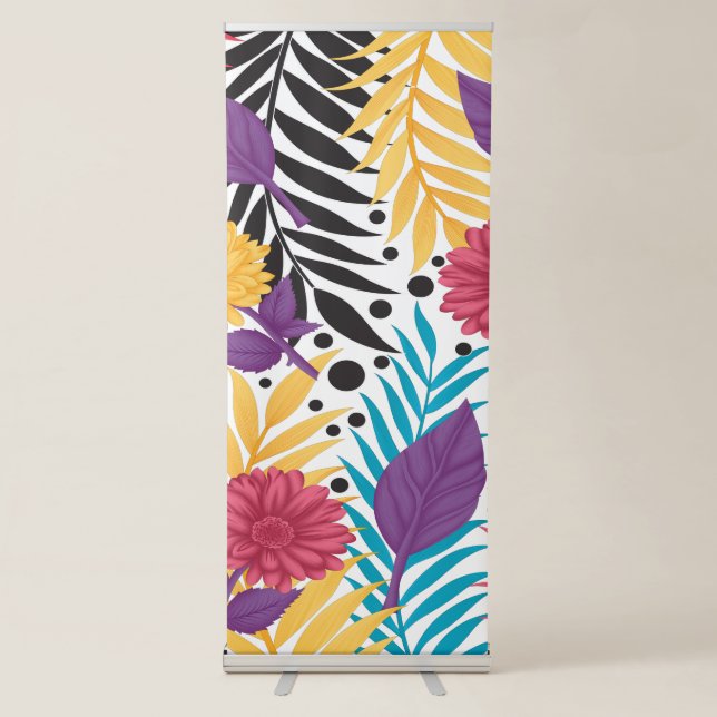 Tropical Floral Banner | Bold Event Branding (Front)