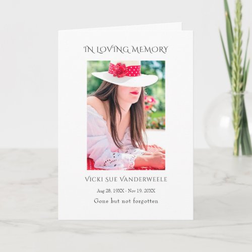 Tropical Floral Beach Celebration of Life Card