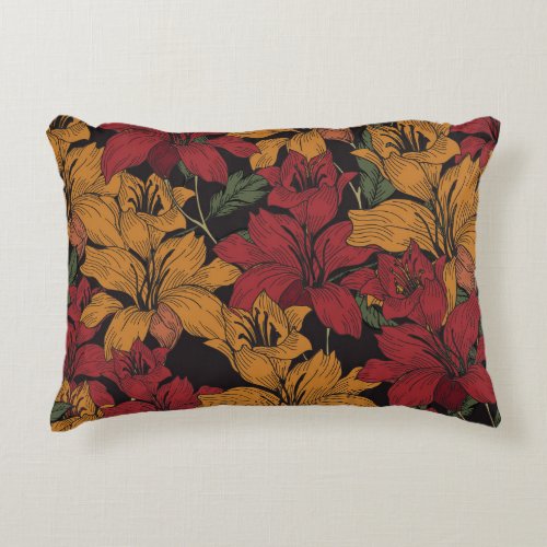 Tropical Floral Beautiful Seamless Pattern Accent Pillow